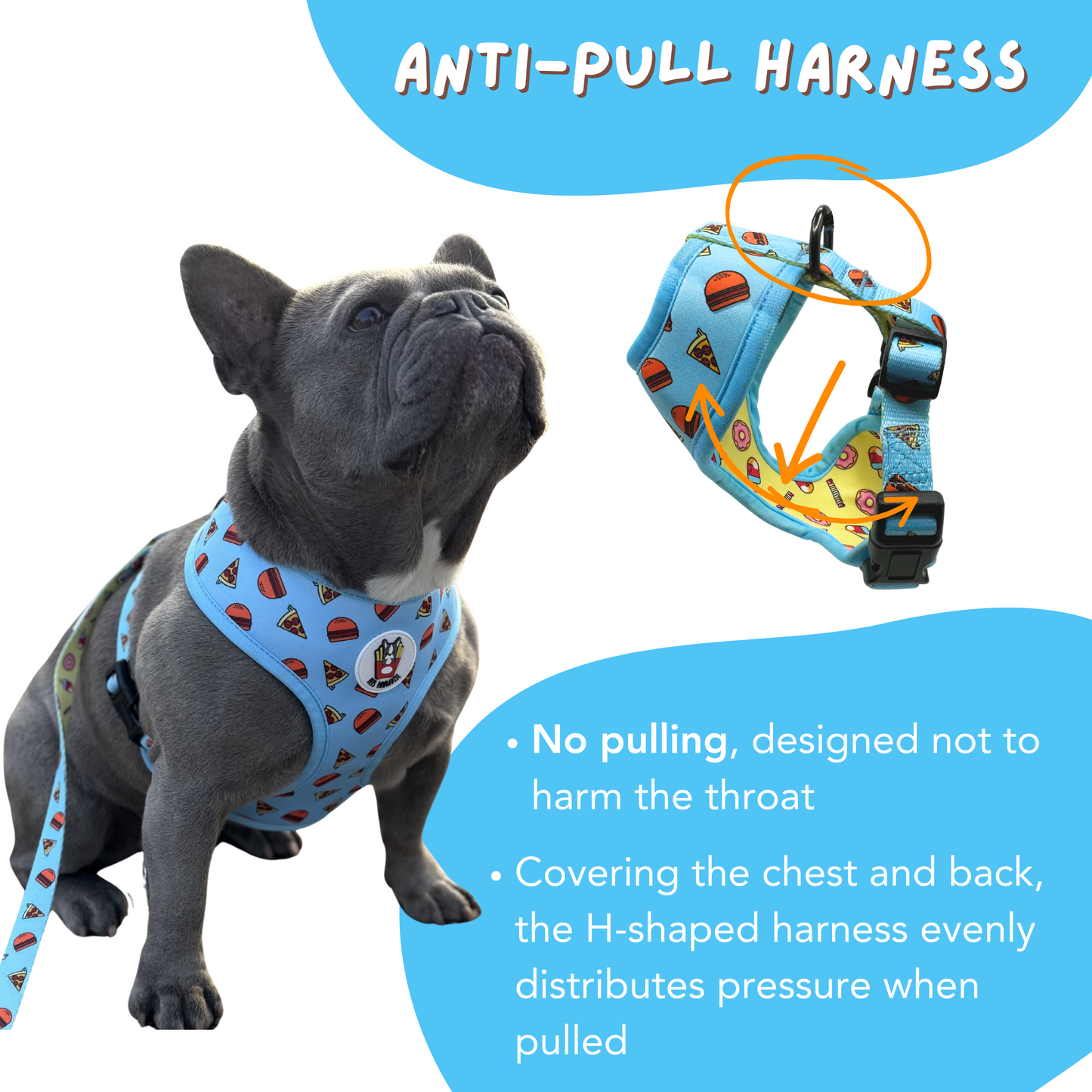 Duo Reversible Harness - Food Lover