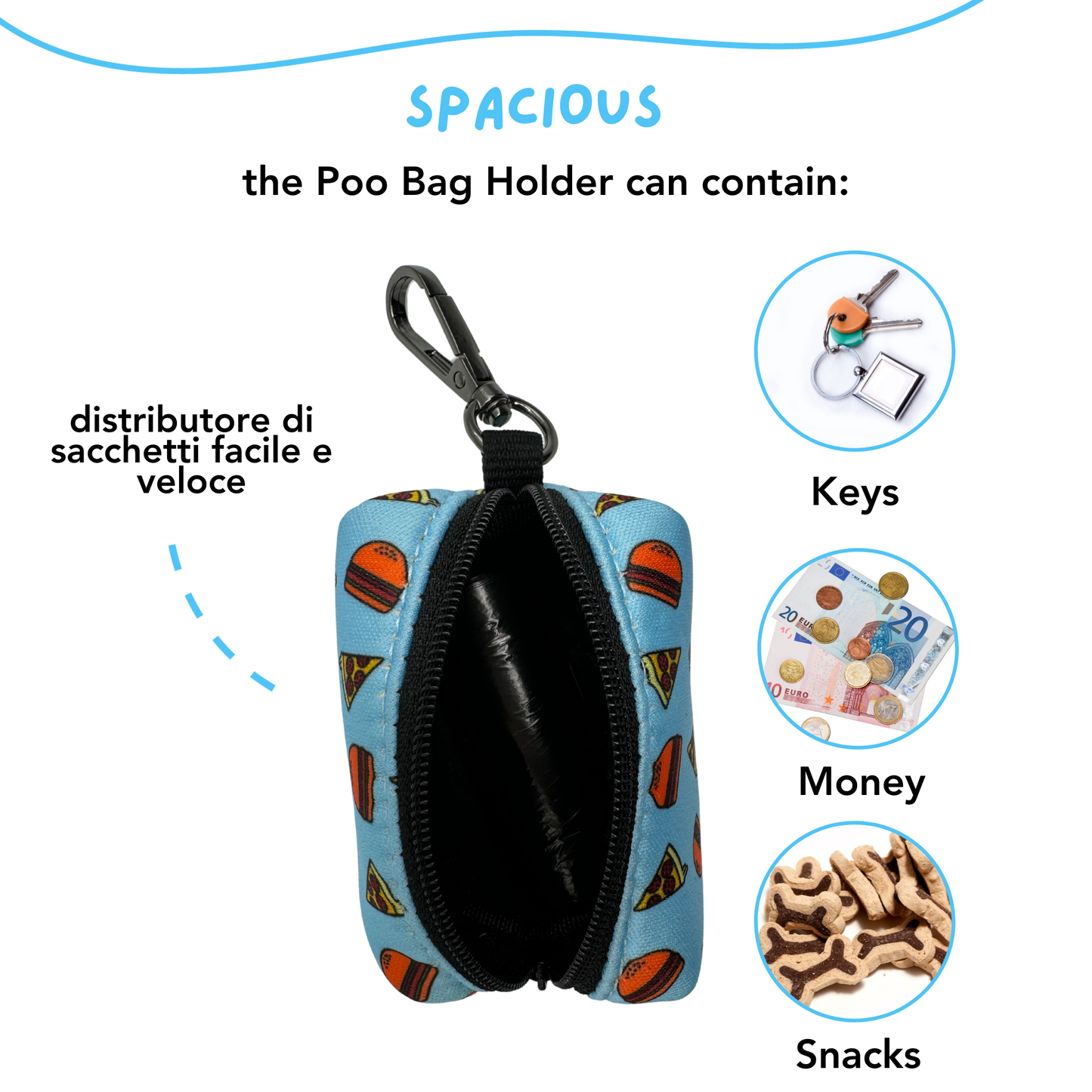 Poo Bag Holder - Food Lover