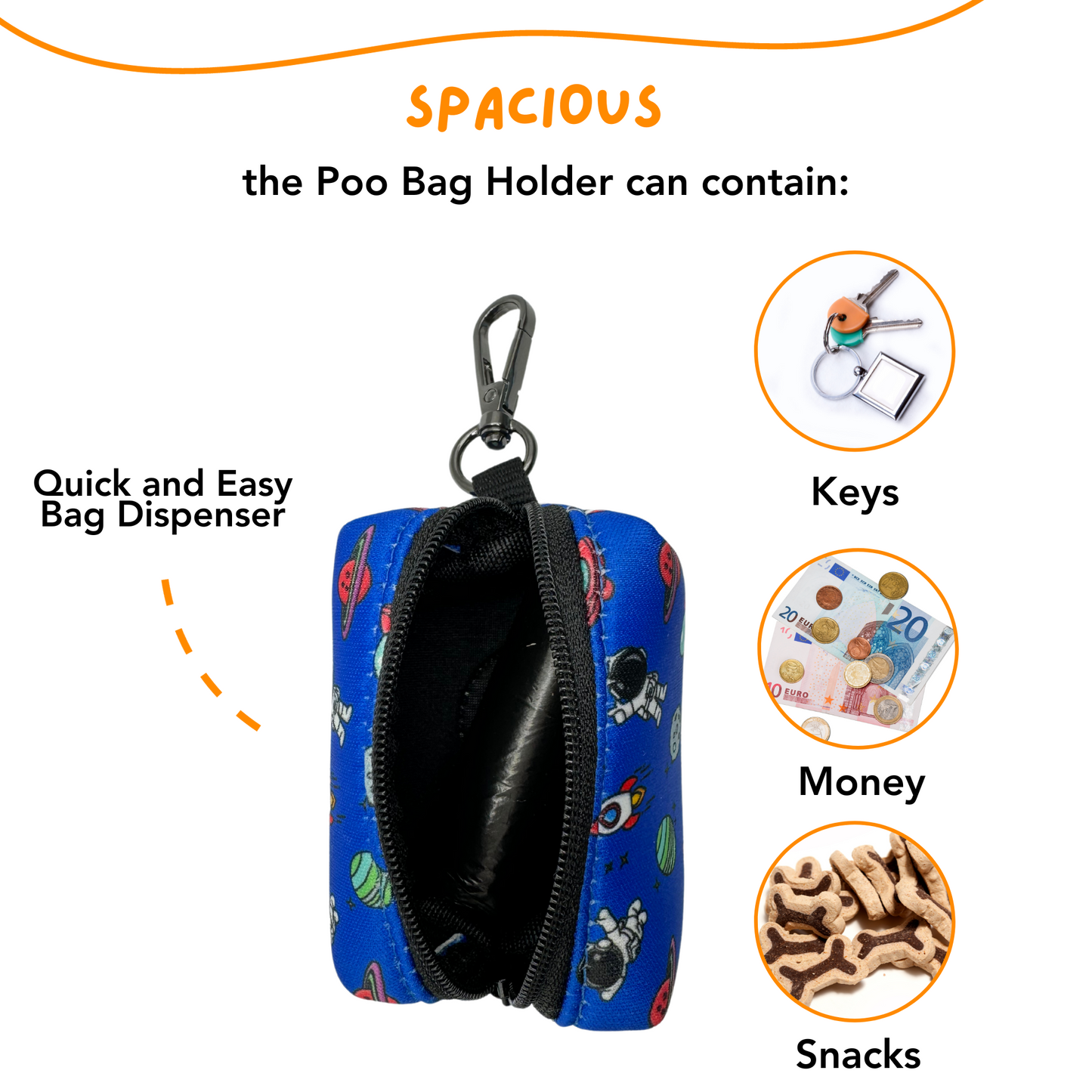 Poo Bag Holder - Sea and Space